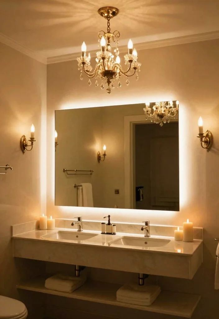 15 Large Bathroom Ideas That Feel Like a Private Spa 4. Elegant Lighting Solutions 0
