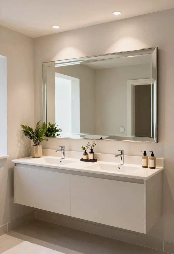 15 Large Bathroom Ideas That Feel Like a Private Spa 5. Luxurious Large Mirrors 0