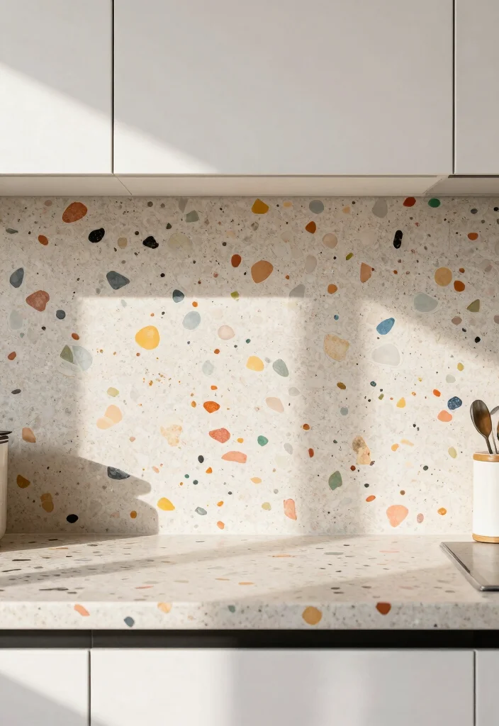 15 Unique Kitchen Backsplash Ideas You Rarely See 12. Terrazzo Design 0