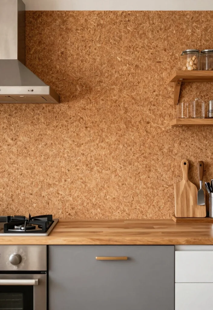 15 Unique Kitchen Backsplash Ideas You Rarely See 15. Creative Use of Cork 0