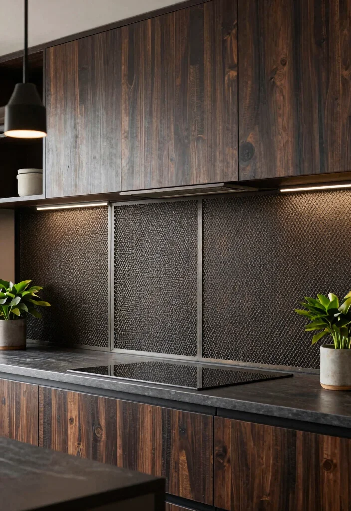 15 Unique Kitchen Backsplash Ideas You Rarely See 3. Metal Mesh Panels 0