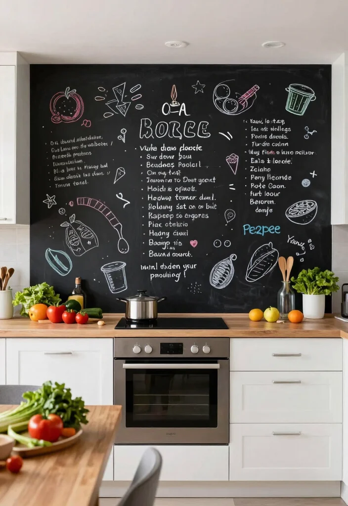15 Unique Kitchen Backsplash Ideas You Rarely See 6. Chalkboard Paint 0