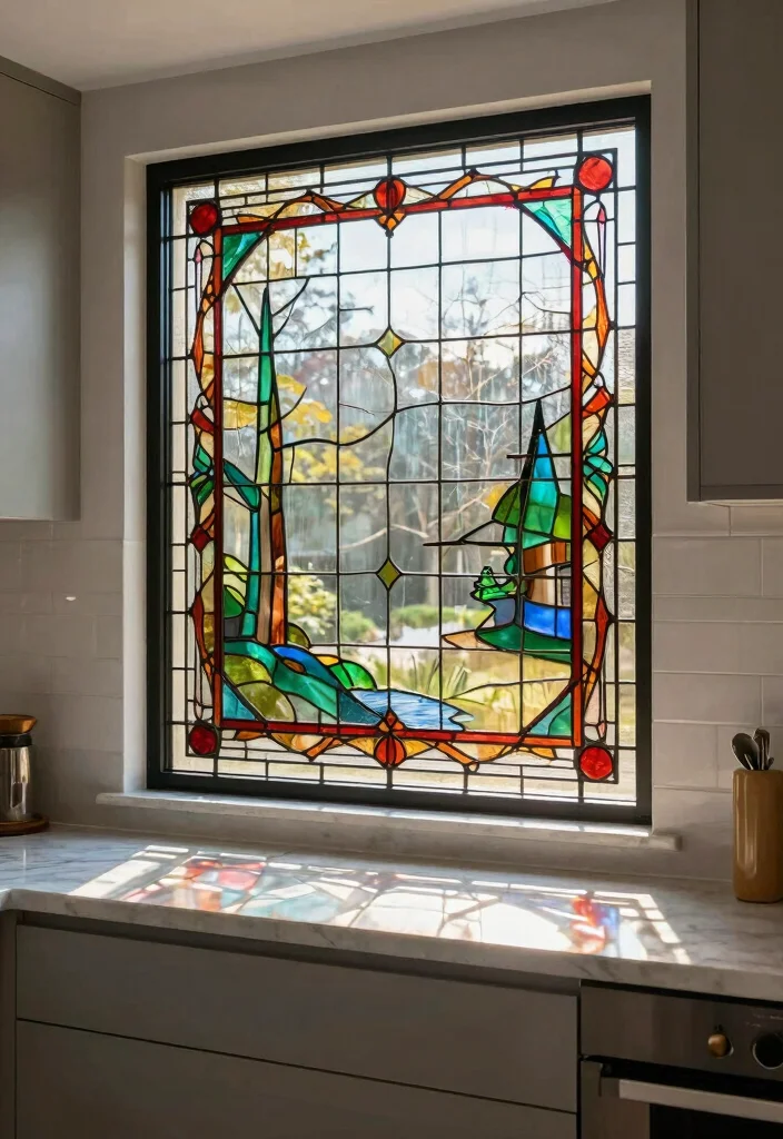 15 Unique Kitchen Backsplash Ideas You Rarely See 9. Stained Glass Panels 0