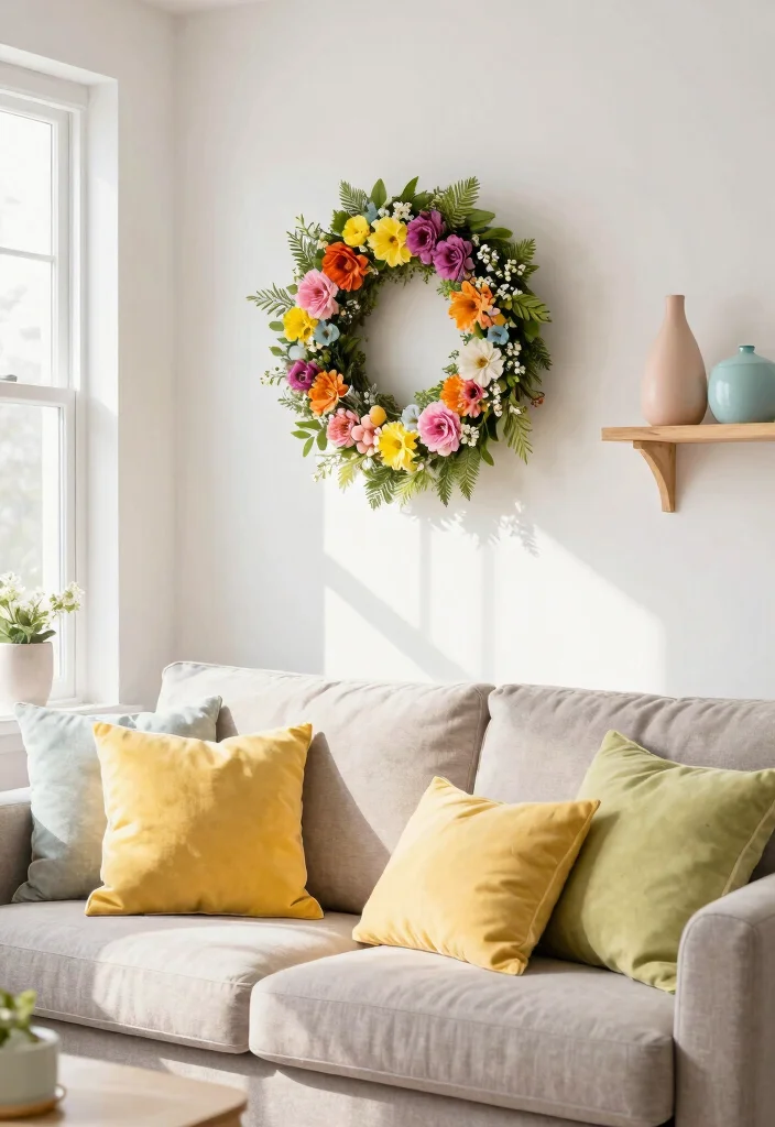 18 Living Room Wall Ideas That Completely Change the Space 12. Seasonal Decor Displays 0