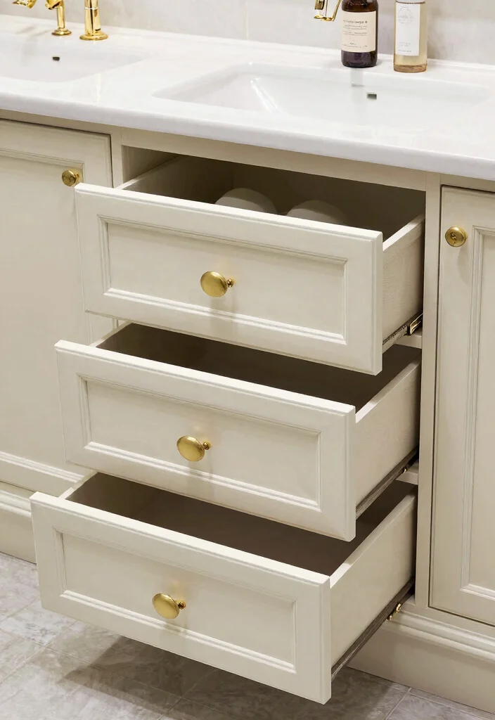 18 Luxury Bathroom Ideas That Feel Hotel Worthy 17. Custom Cabinetry 0