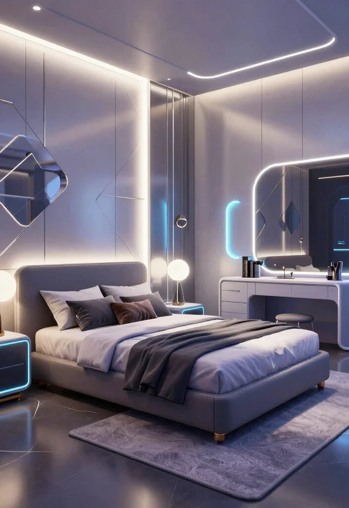9 Bloxburg Bedroom Ideas Everyone Is Saving 9. Futuristic Dreamscape 0